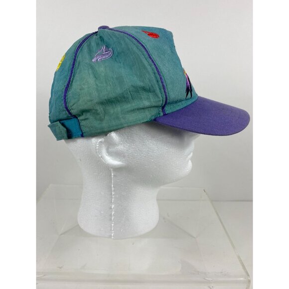 VTG Raging River Schlitterbahn Embroidered Velcro Dad Hat Teal/Purple OS F214 - Picture 3 of 7